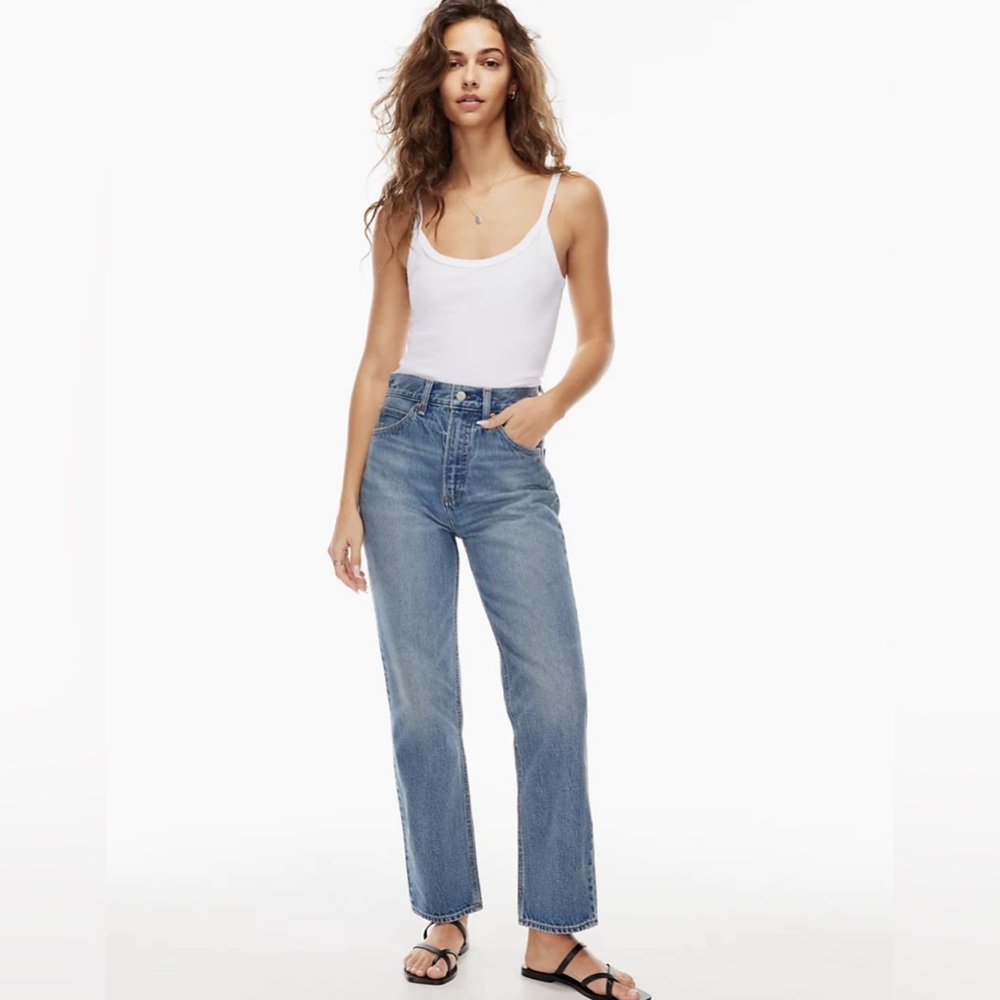 Denim Forum Women's Straight Leg Jeans in Light Blue